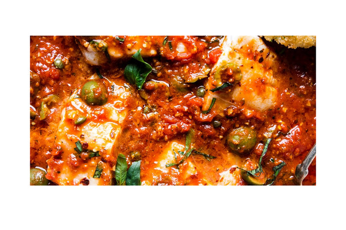 PESCE ALLA PUTTANESCA- 7 FISH OF CILENTO, CAMPANIA (Weekly City Menu- Week 51-DEC 15-28, 2025)