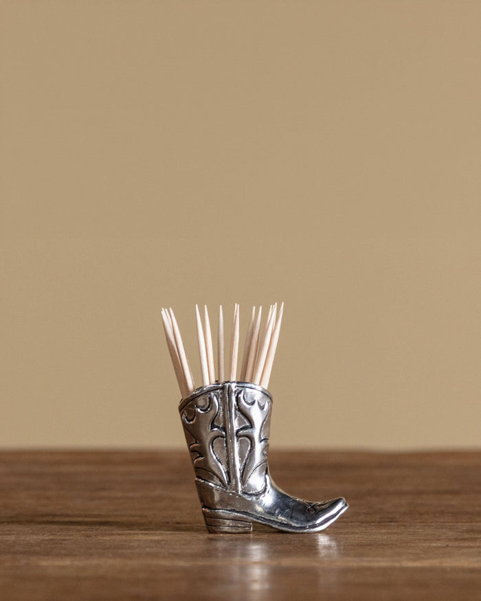 Pewter Boot Toothpick Holder - Lone Fox