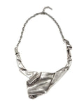 Pewter Crumple Paper Collar
