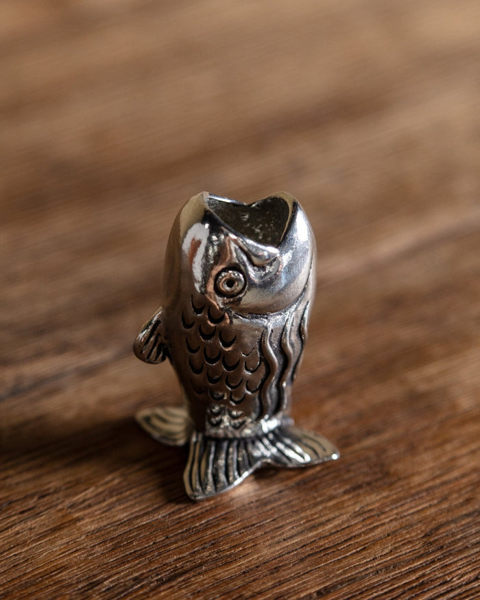 Pewter Fish Toothpick Holder - Lone Fox
