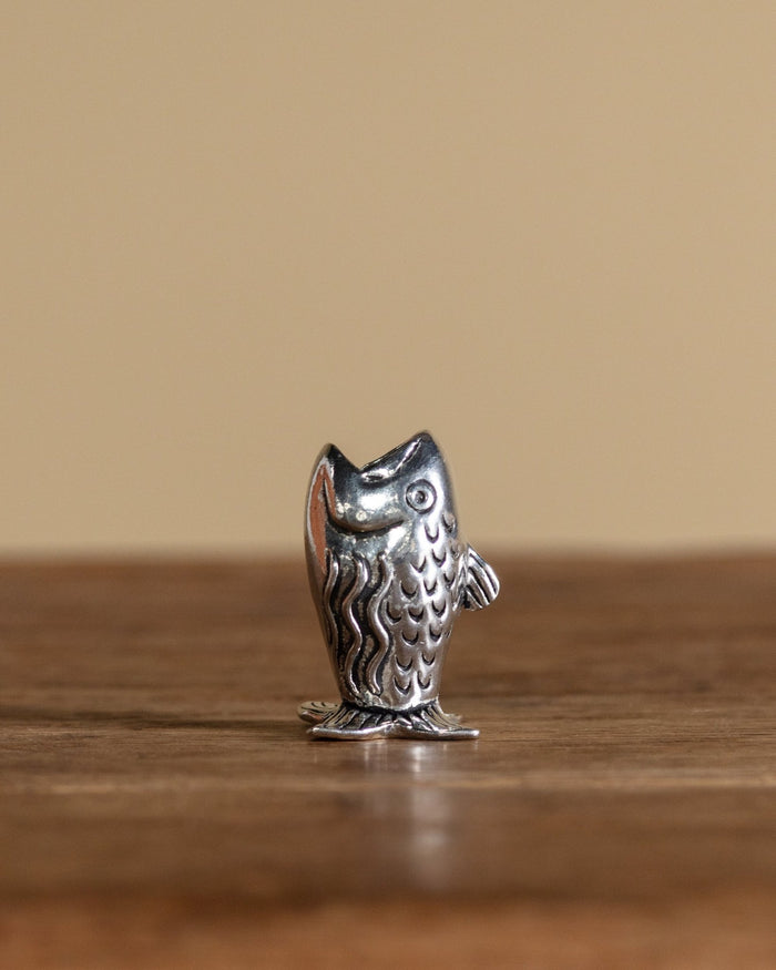 Pewter Fish Toothpick Holder - Lone Fox