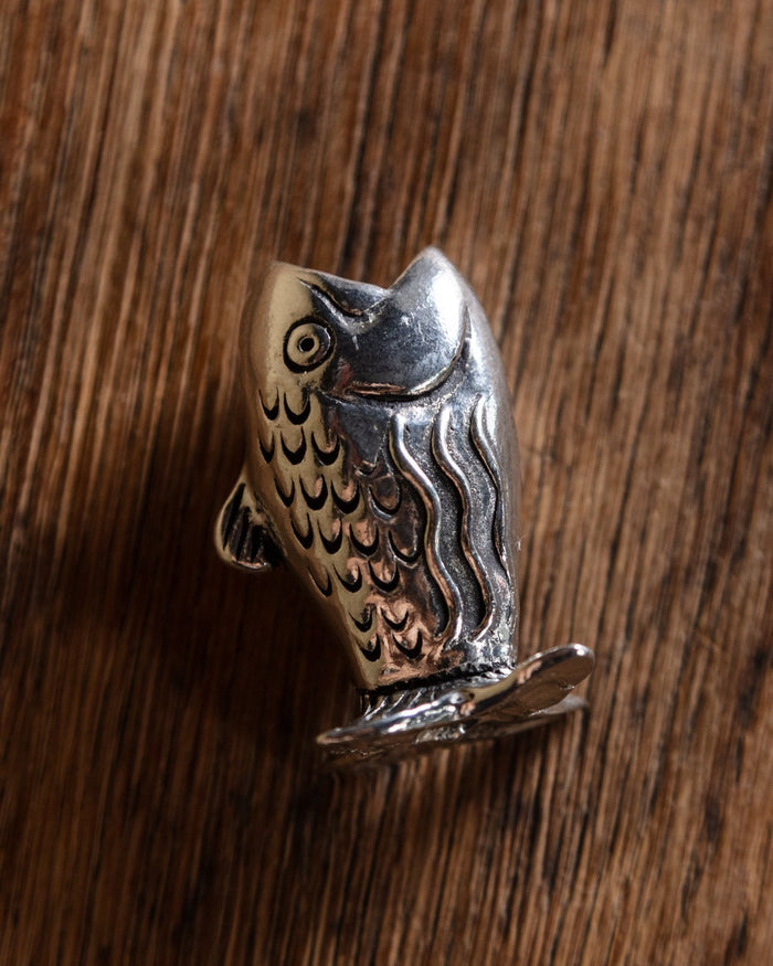 Pewter Fish Toothpick Holder - Lone Fox