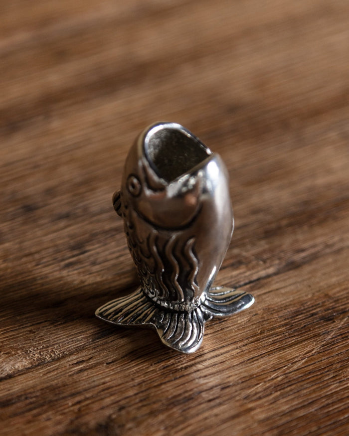 Pewter Fish Toothpick Holder - Lone Fox