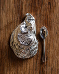 Pewter Oyster Shell Salt Cellar with Spoon - Lone Fox