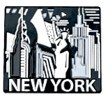 Pin: Enamel NYC Deco