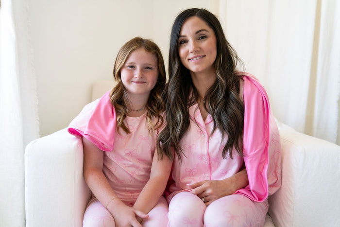 PINK BOWS | SHORT SLEEVE
