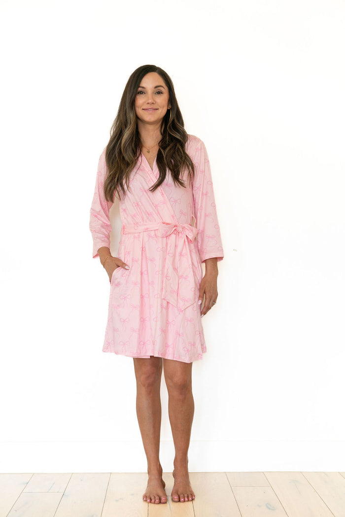 PINK BOWS | WOMEN'S ROBE