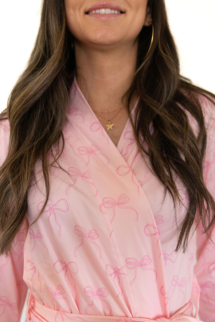 PINK BOWS | WOMEN'S ROBE