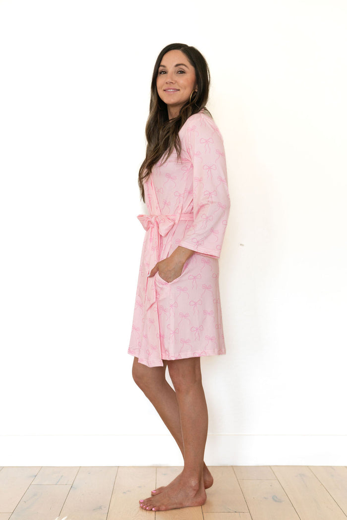 PINK BOWS | WOMEN'S ROBE