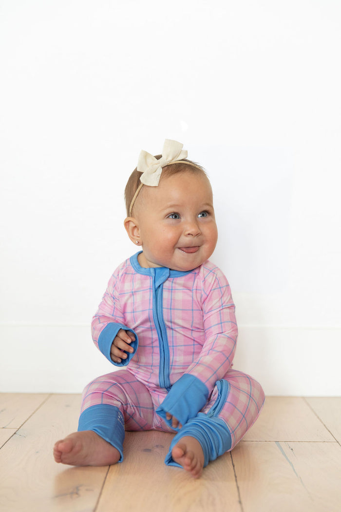 PINK PLAID | ZIPPER ONE PIECE