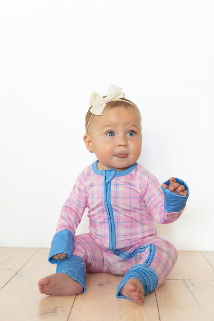 PINK PLAID | ZIPPER ONE PIECE