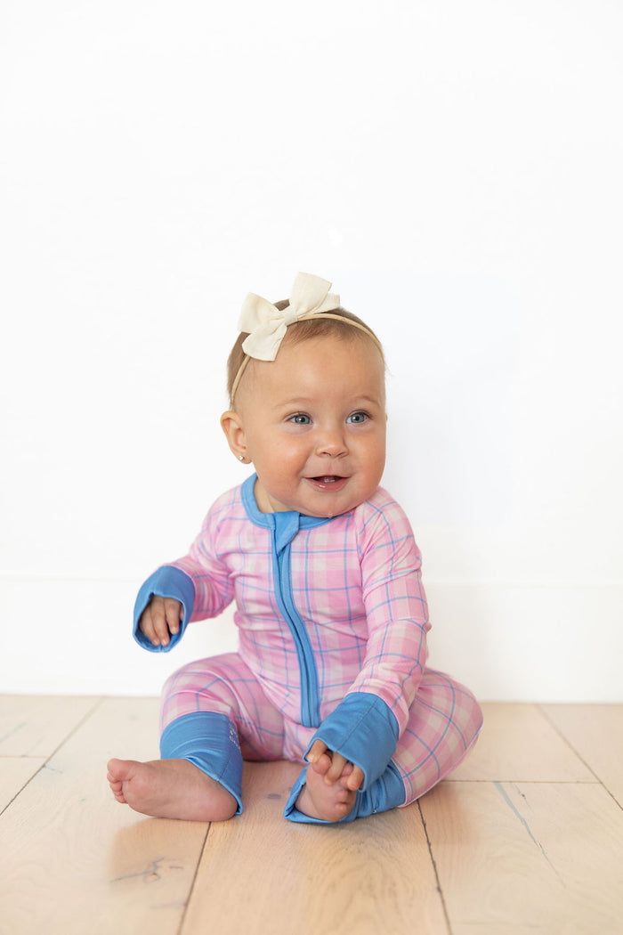 PINK PLAID | ZIPPER ONE PIECE