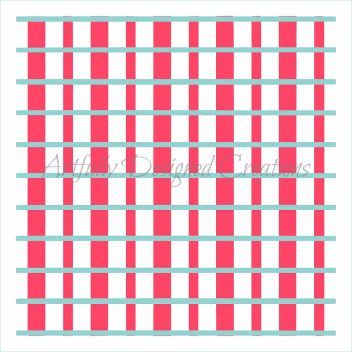 Plaid Stripes Stencil