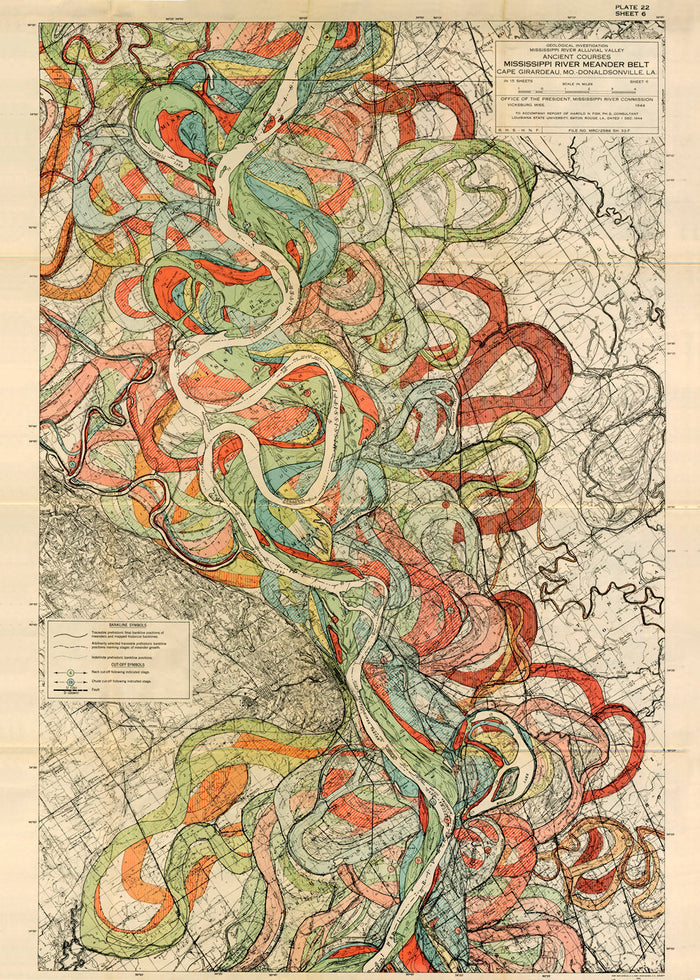 Plate 22, Sheet 6, Ancient Courses Mississippi River Meander Belt