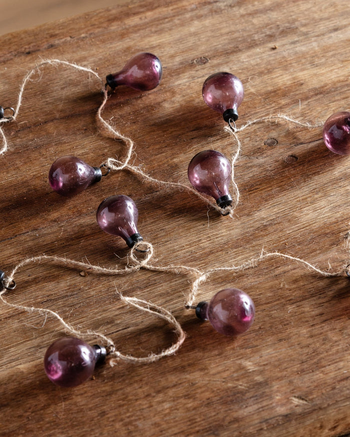 Plum Hand-Blown Glass Garland - Lone Fox