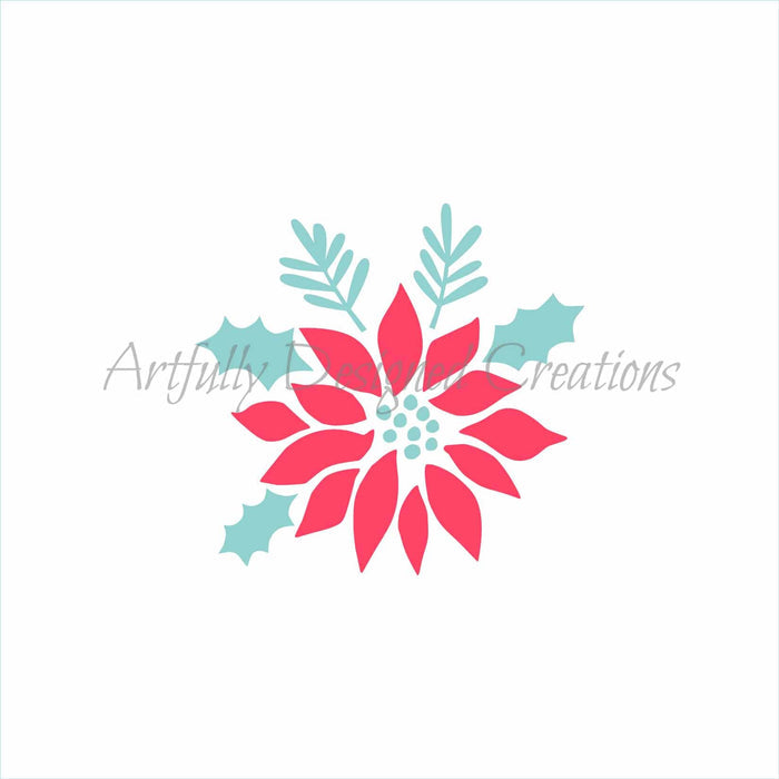 Poinsettia Stencil