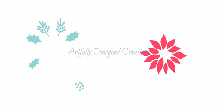 Poinsettia Stencil
