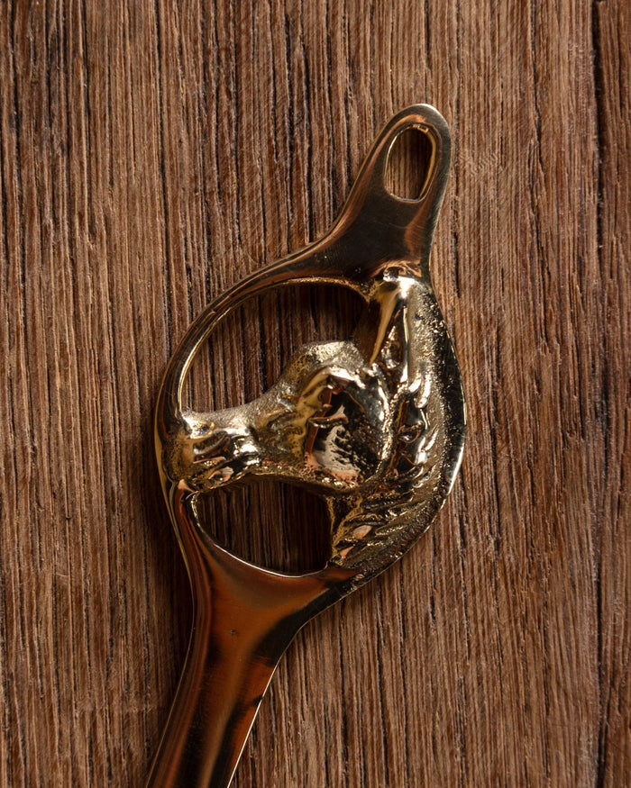 Polished Brass Horse Head Candle Snuffer - Lone Fox