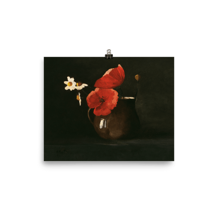 "Poppies and Daisies" Art Print - Lone Fox