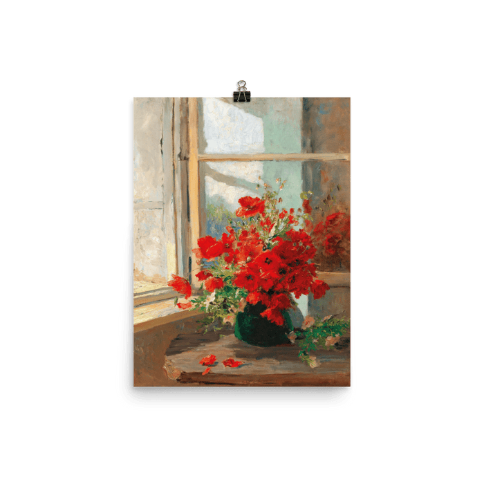 "Poppies by the Window" Art Print - Lone Fox