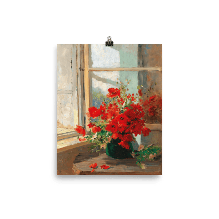 "Poppies by the Window" Art Print - Lone Fox