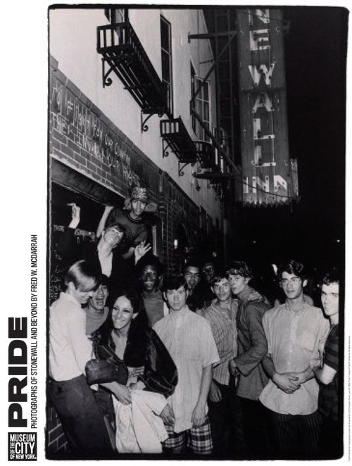 Poster: Young People Outside Stonewall, Framed