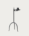 Primitive Single Taper Wrought Iron Candle Holder - Lone Fox