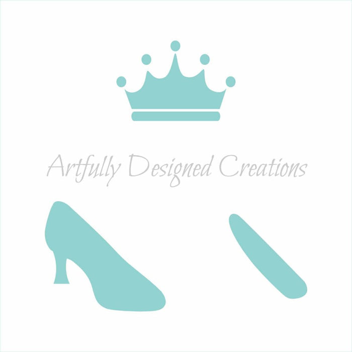 Princess Crown Slipper Stencil