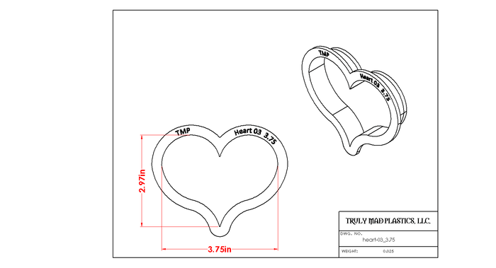 Puffy Heart Cookie Cutter TMP