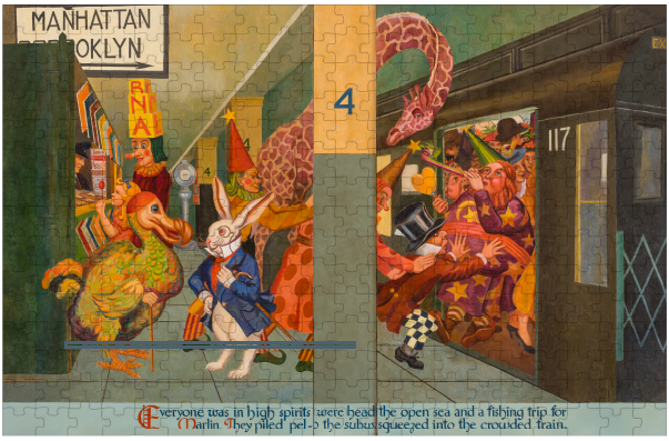 Puzzle: Another Wonderland, Abram Champanier's Alice Mural: Alice and Friends in the Subway
