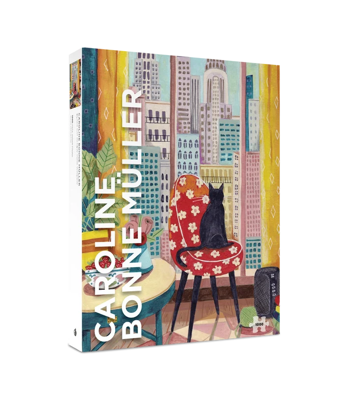 Puzzle: Black Cat in New York Window by Caroline Bonne Müller