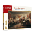 Puzzle box featuring a painting of John Trumbull's 'The Declaration of Independence' with Pomegranate Artpiece Puzzle branding.
