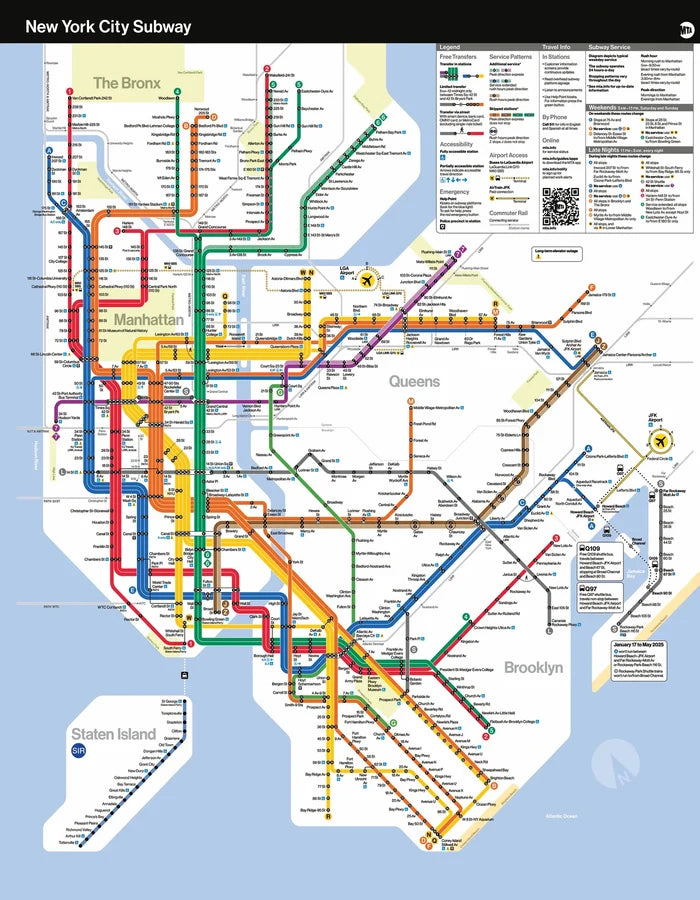 Completed New York City Subway Puzzle