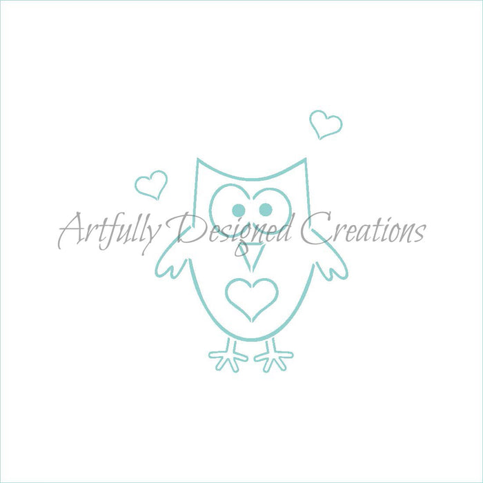 PYO Valentine Owl Stencil