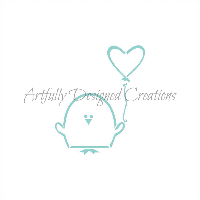 PYO Valentine Penguin Stencil