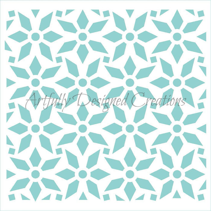 Quilt Floral Stencil