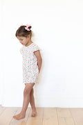 RAINBOW FLORAL | RUFFLE SHORT SET