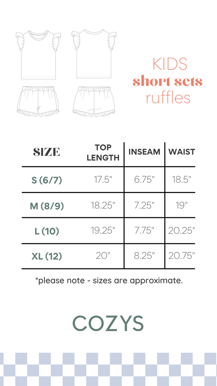 RAINBOW FLORAL | RUFFLE SHORT SET