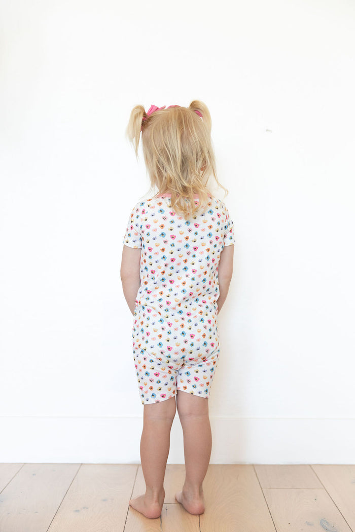 RAINBOW FLORAL | SHORT ZIPPER ONE PIECE