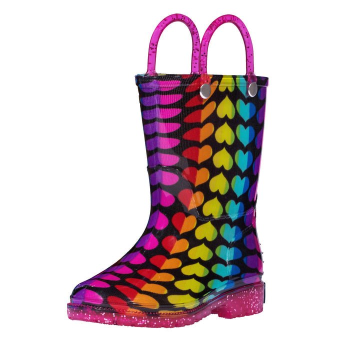 Rainbow Hearts Original Rain Boots