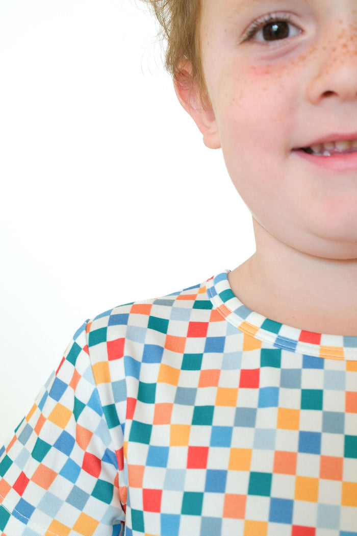 RAINBOW MINI CHECKER | SHORT SET