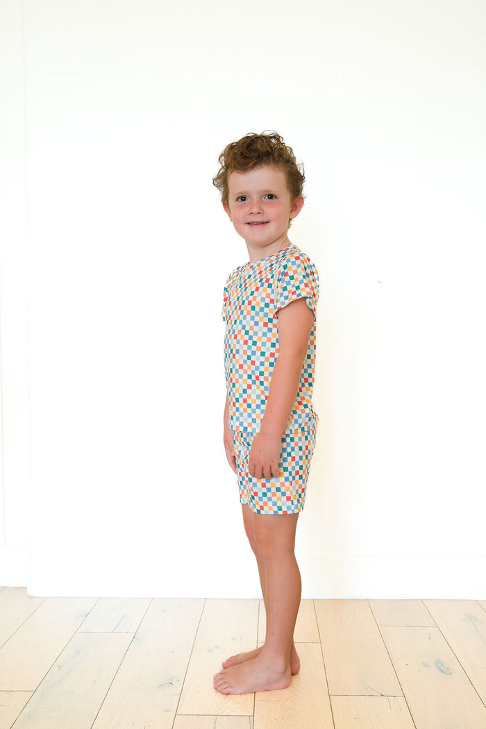 RAINBOW MINI CHECKER | SHORT SET
