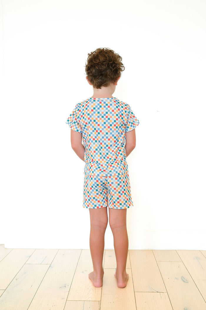RAINBOW MINI CHECKER | SHORT SET