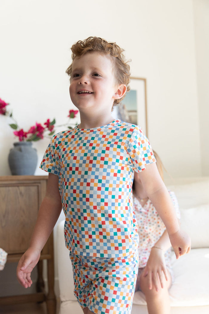 RAINBOW MINI CHECKER | SHORT SET