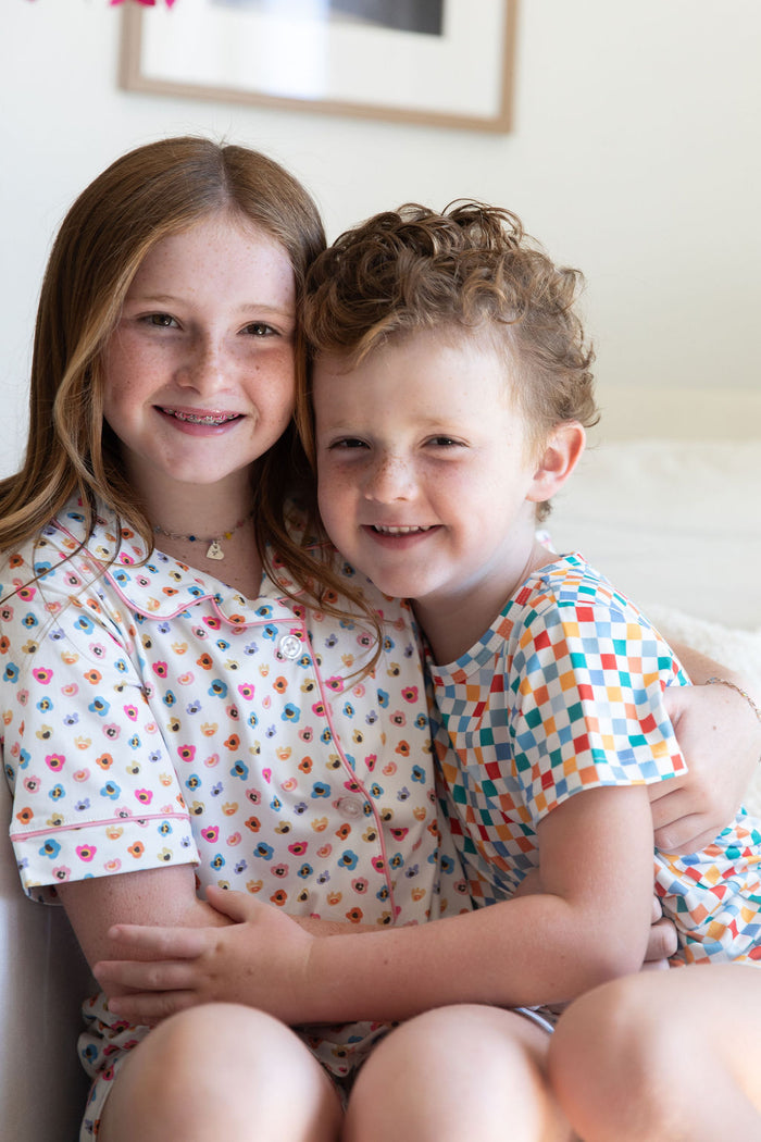 RAINBOW MINI CHECKER | SHORT SET