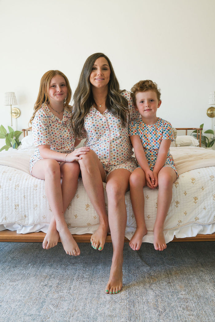 RAINBOW MINI CHECKER | SHORT SET
