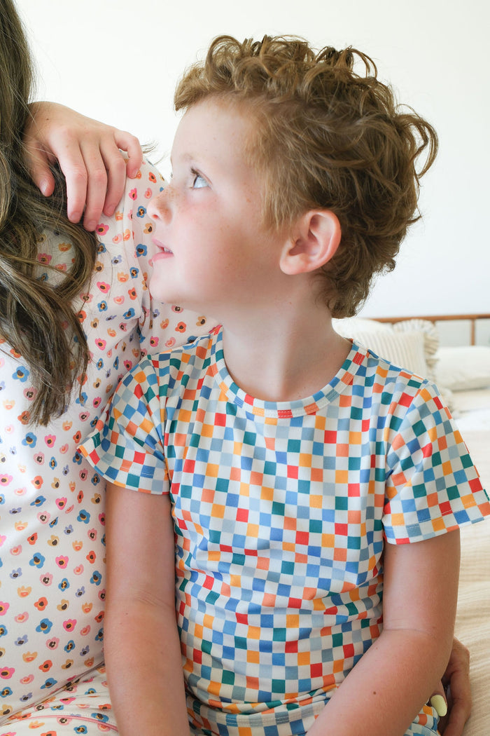 RAINBOW MINI CHECKER | SHORT SET
