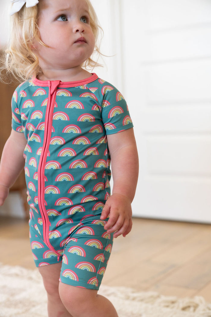 RAINBOWS | SHORT ZIPPER ONE PIECE
