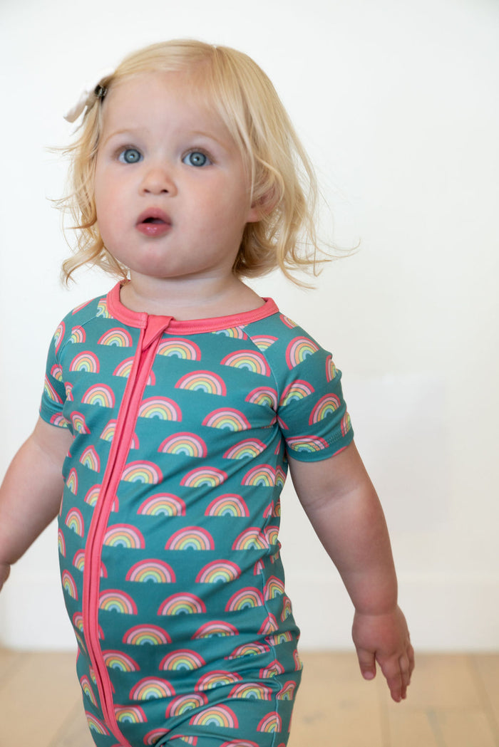 RAINBOWS | SHORT ZIPPER ONE PIECE