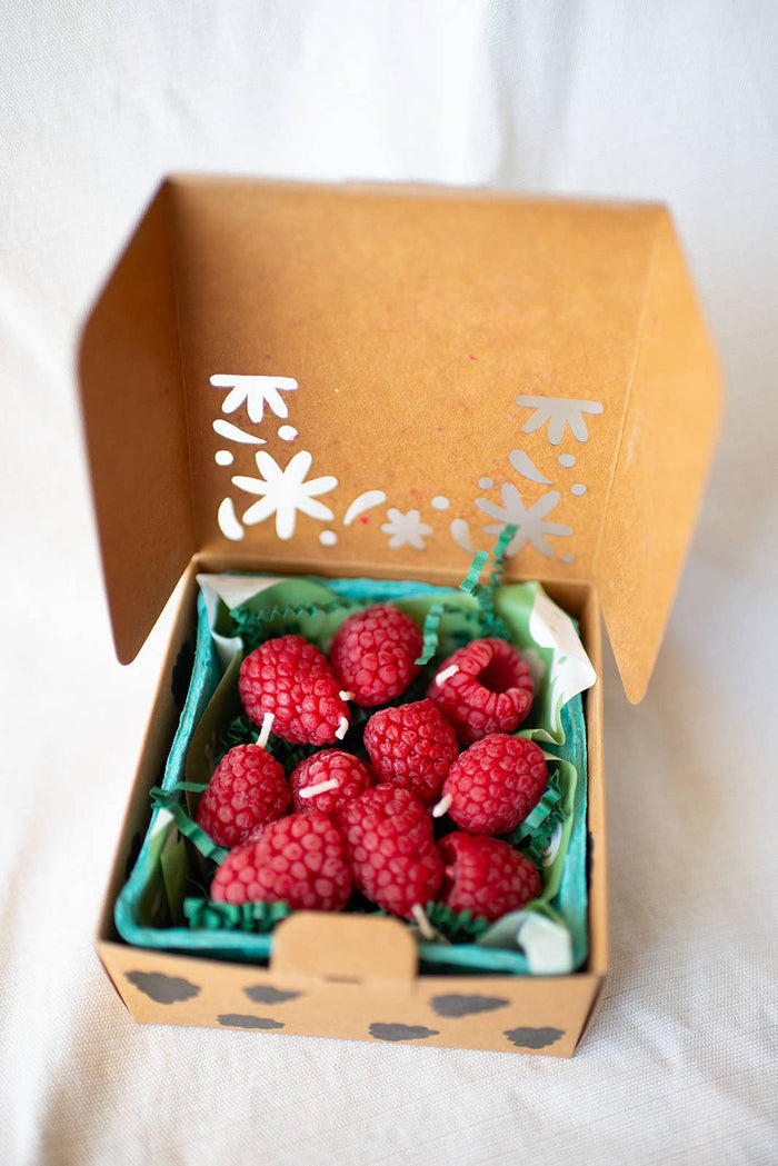 Raspberry Beeswax Birthday Candles : 10 - Lone Fox